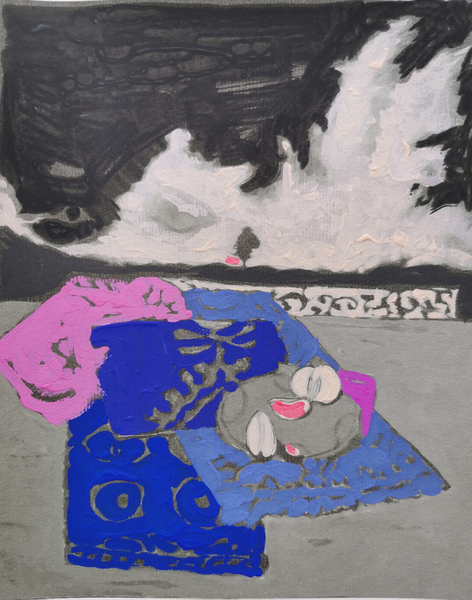 vie intérieure des choses I- variation 1 - encre pigmentée et gouache